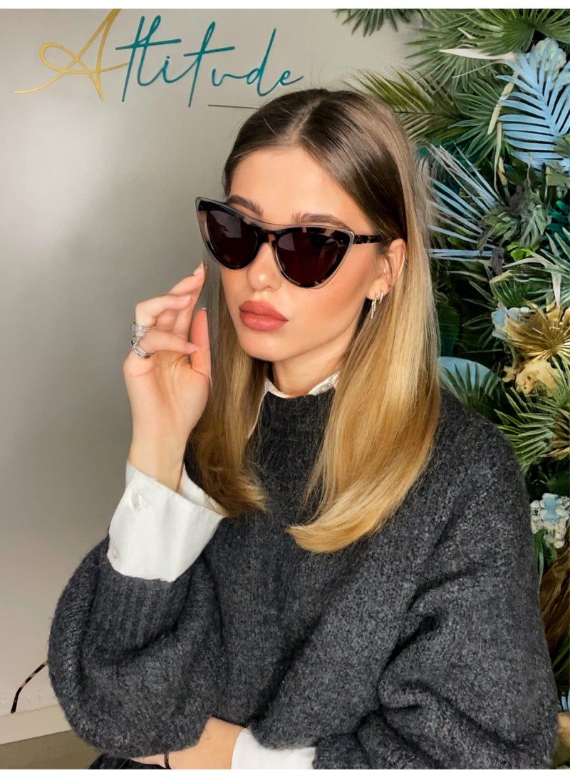 DKNY Women's Cat-Eye Sunglasses - Green Tortoise Frame (DK516S 281 54) - Image 4